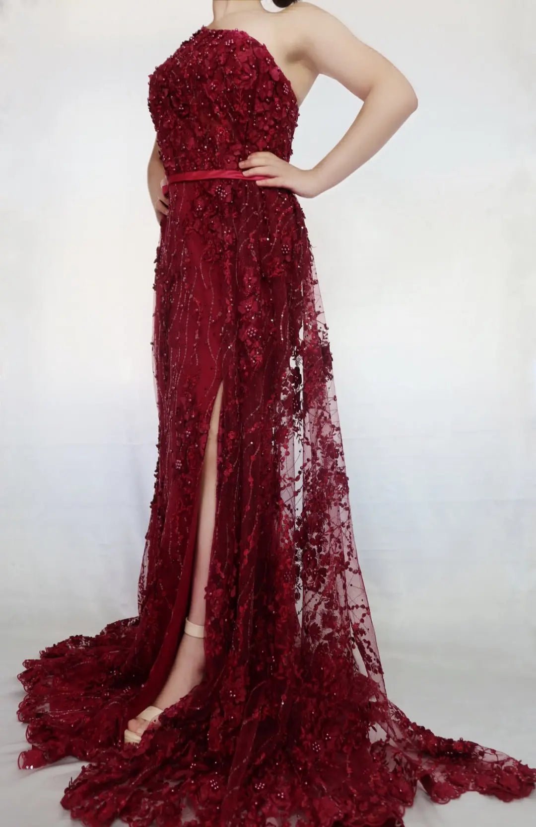 Flowers Pearls One-Shoulder Sexy Luxury Evening Gowns 2020 - Mscooco.co.uk