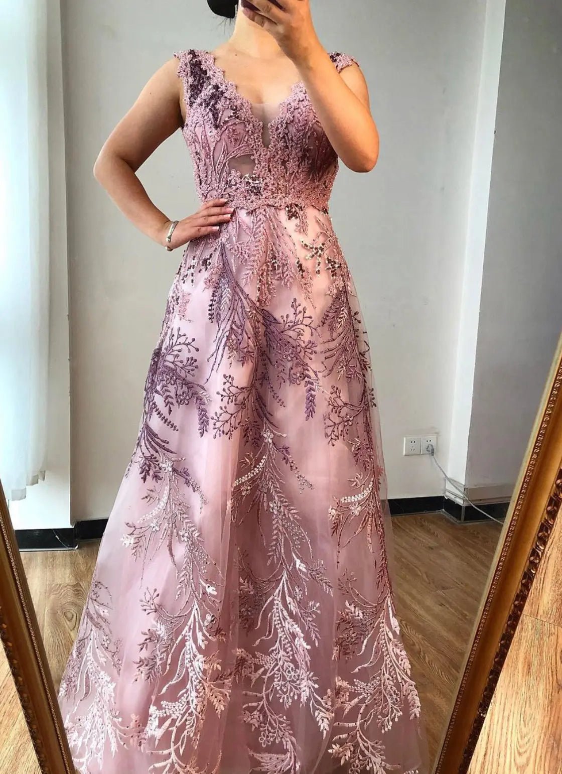 Genevieve Beading Lace Sleeveless Prom Dress - Mscooco.co.uk