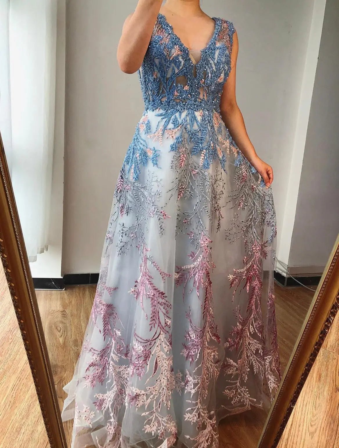Genevieve Beading Lace Sleeveless Prom Dress - Mscooco.co.uk