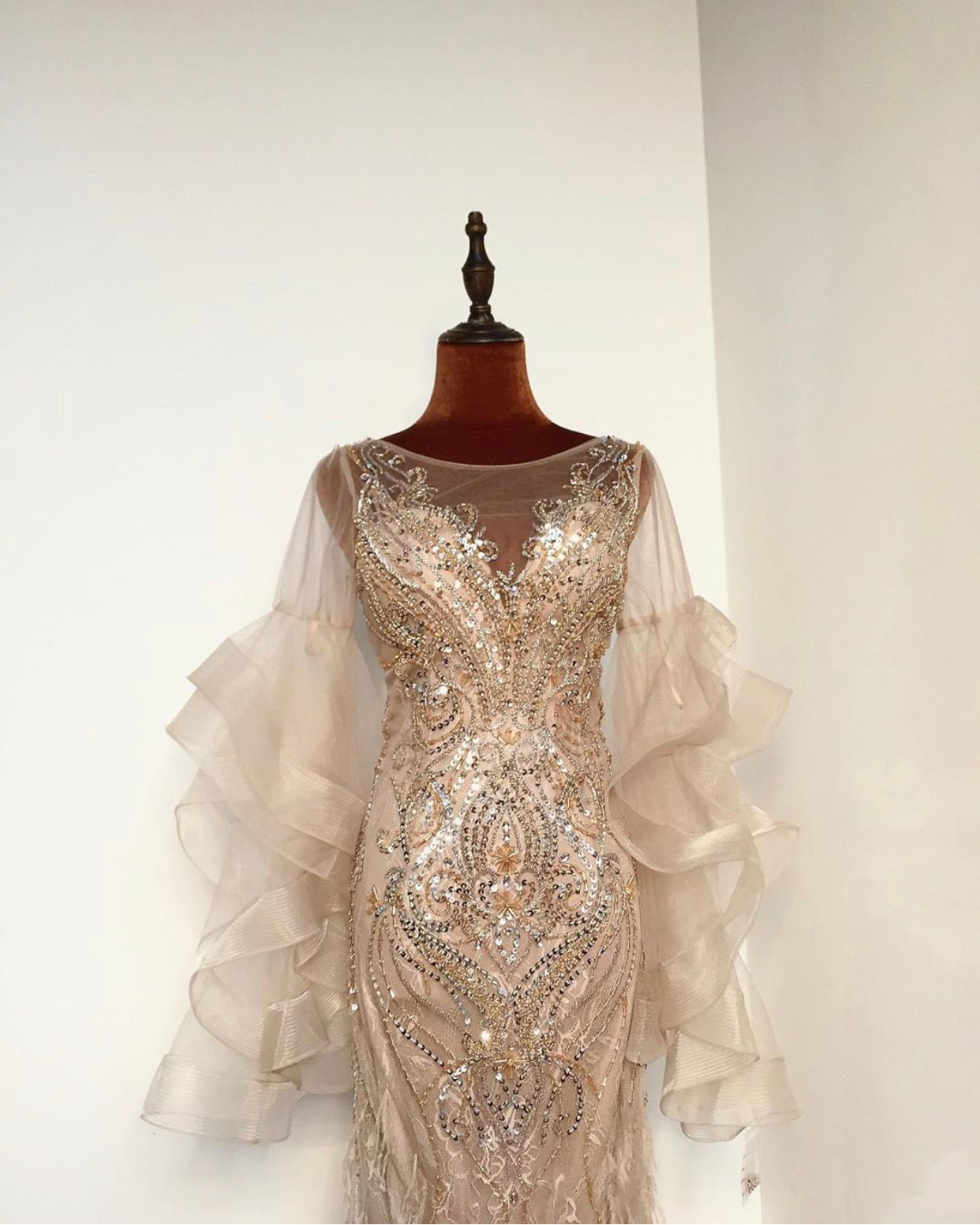 Gold Petal Sparkles Formal Dress - Mscooco.co.uk