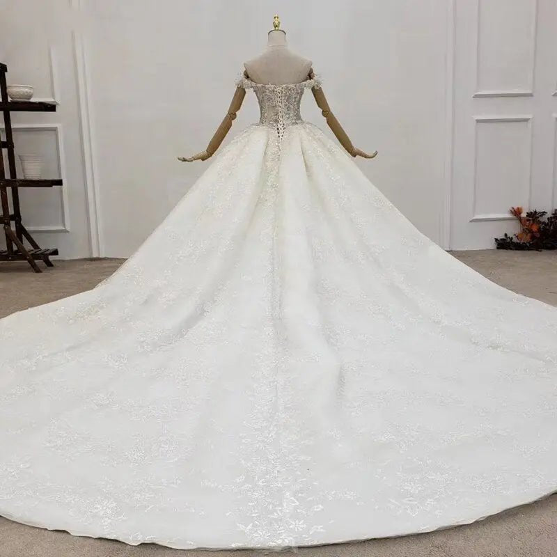 Handmade Flowers Bridal Gown - Mscooco.co.uk