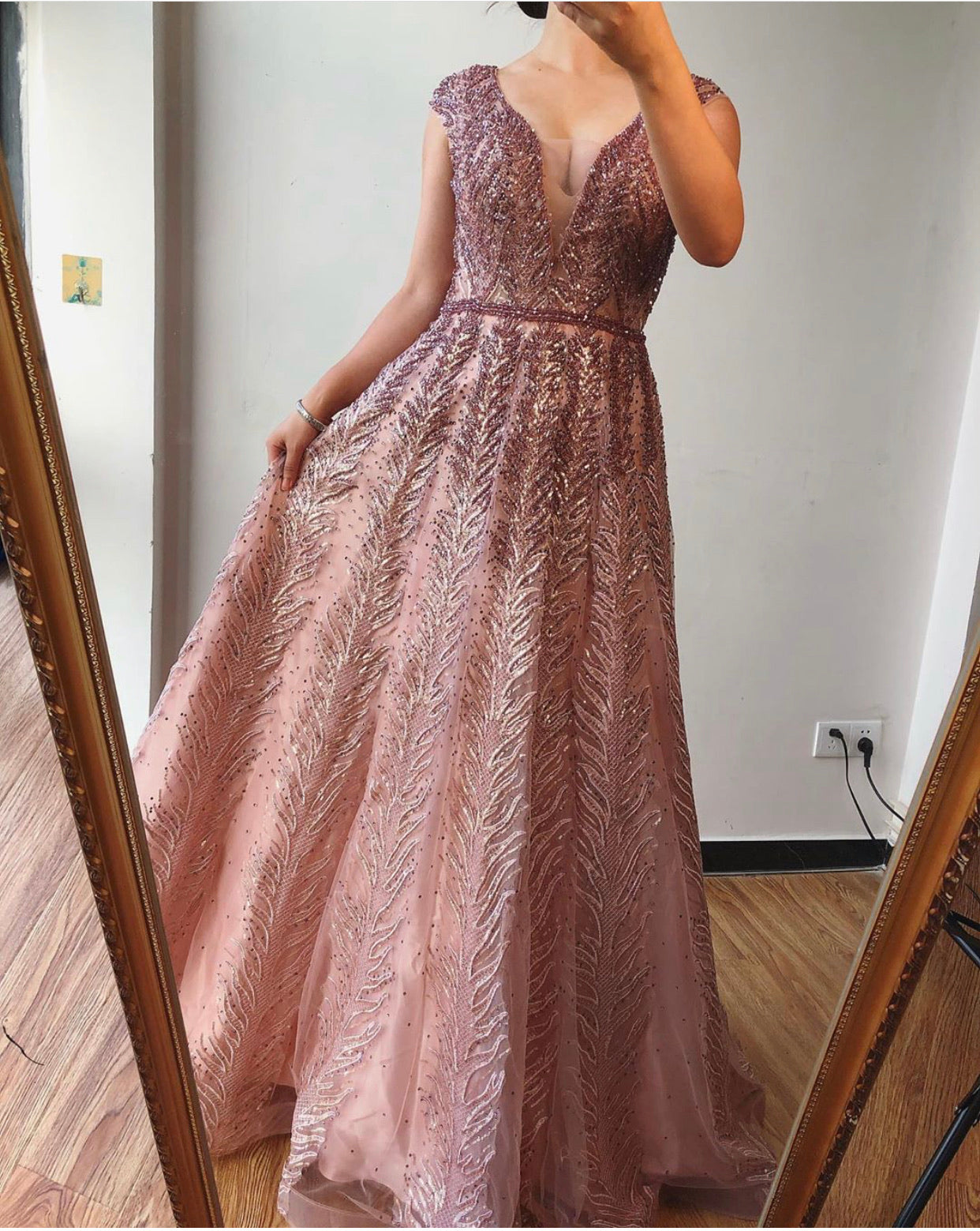 Taylor - Crystal Embellished Maxi Dress Mscooco.co.uk