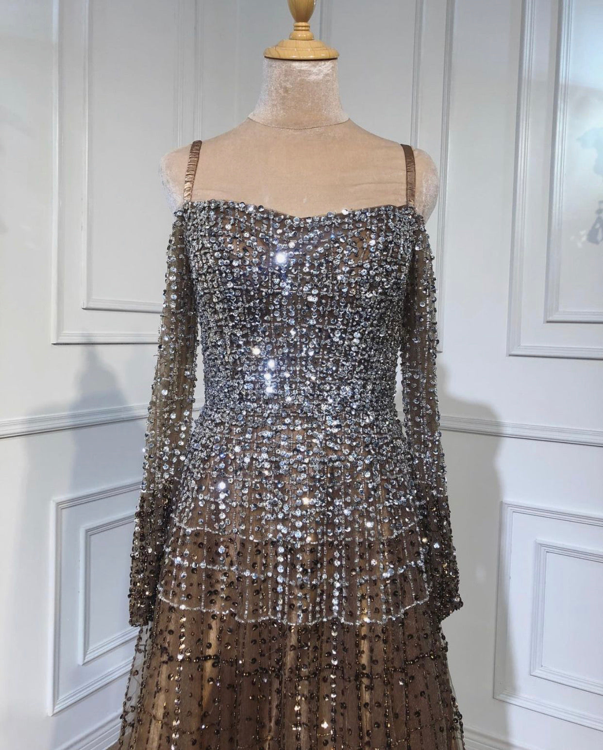 Mona - Beaded Embellished Gown Mscooco.co.uk