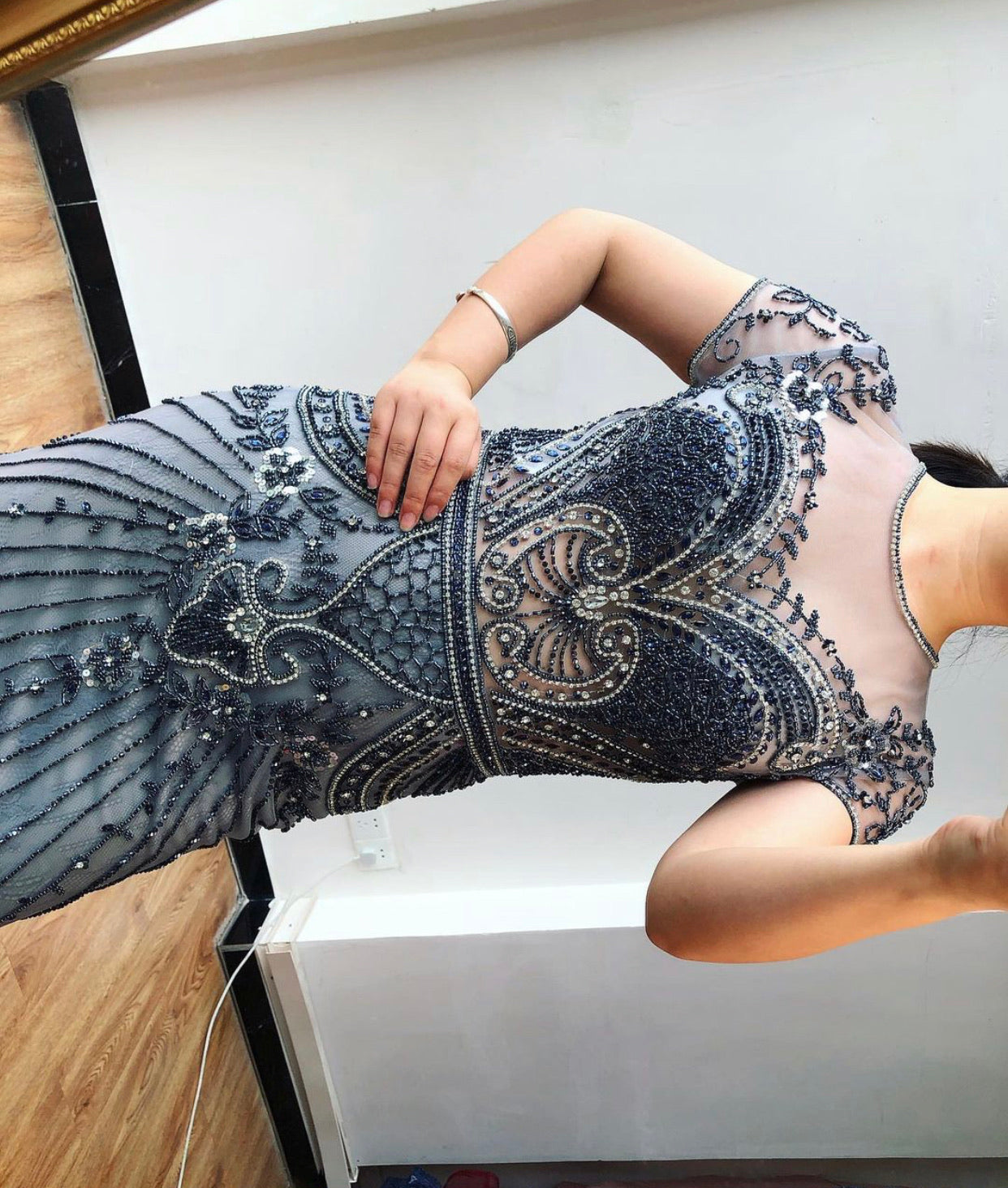 Elodie Mermaid Beading Luxury Evening Dress Mscooco.co.uk