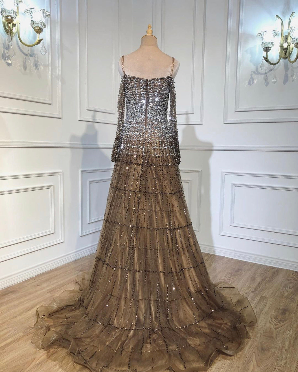 Mona - Beaded Embellished Gown Mscooco.co.uk