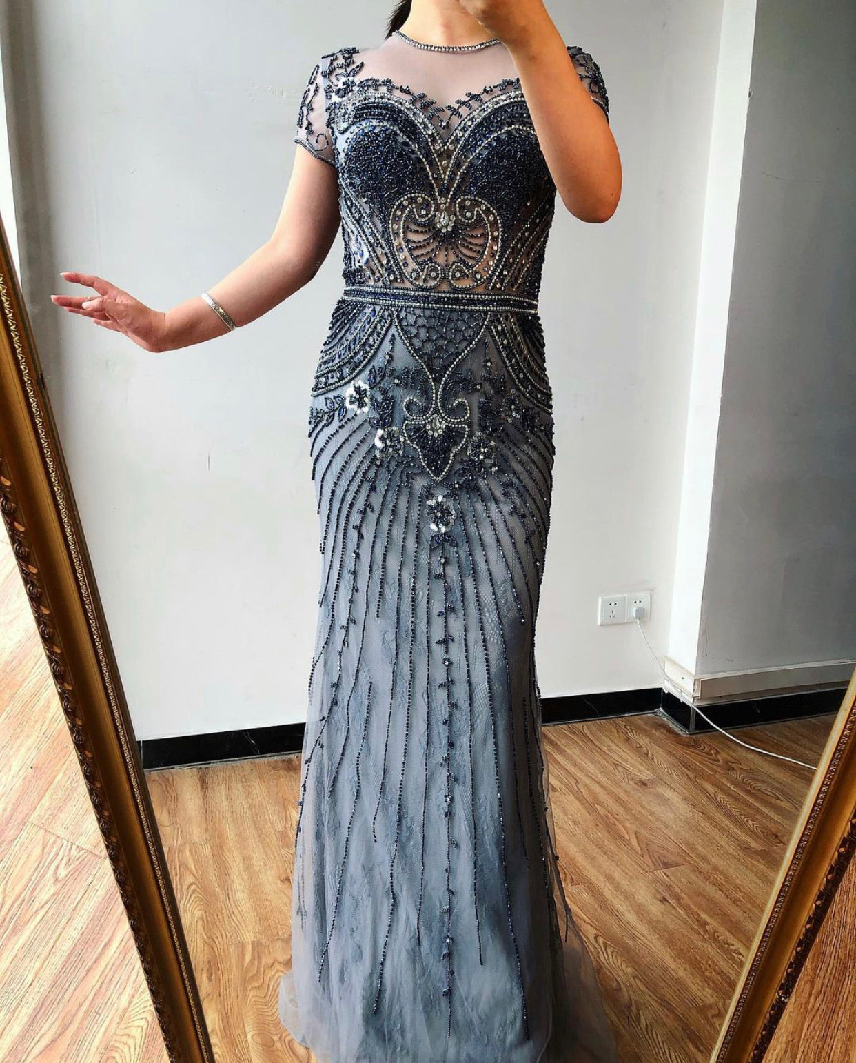 Elodie Mermaid Beading Luxury Evening Dress Mscooco.co.uk