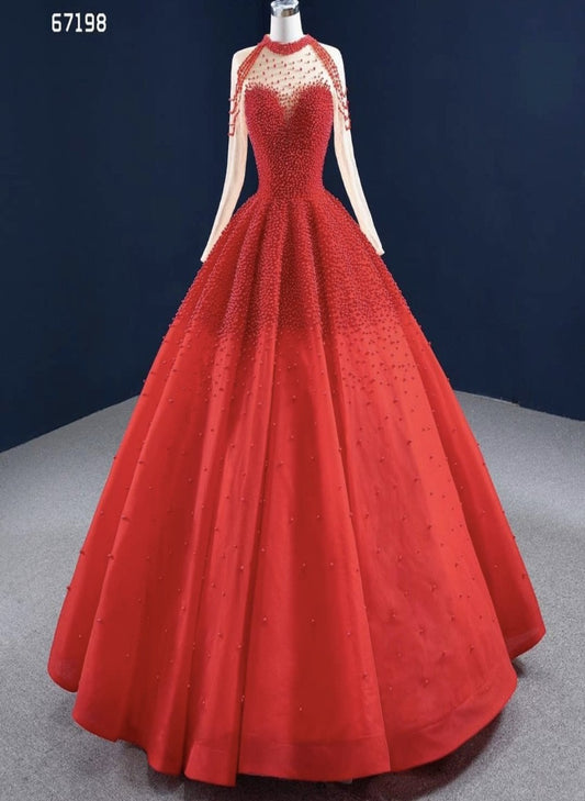Sophia Red Gown Mscooco.co.uk