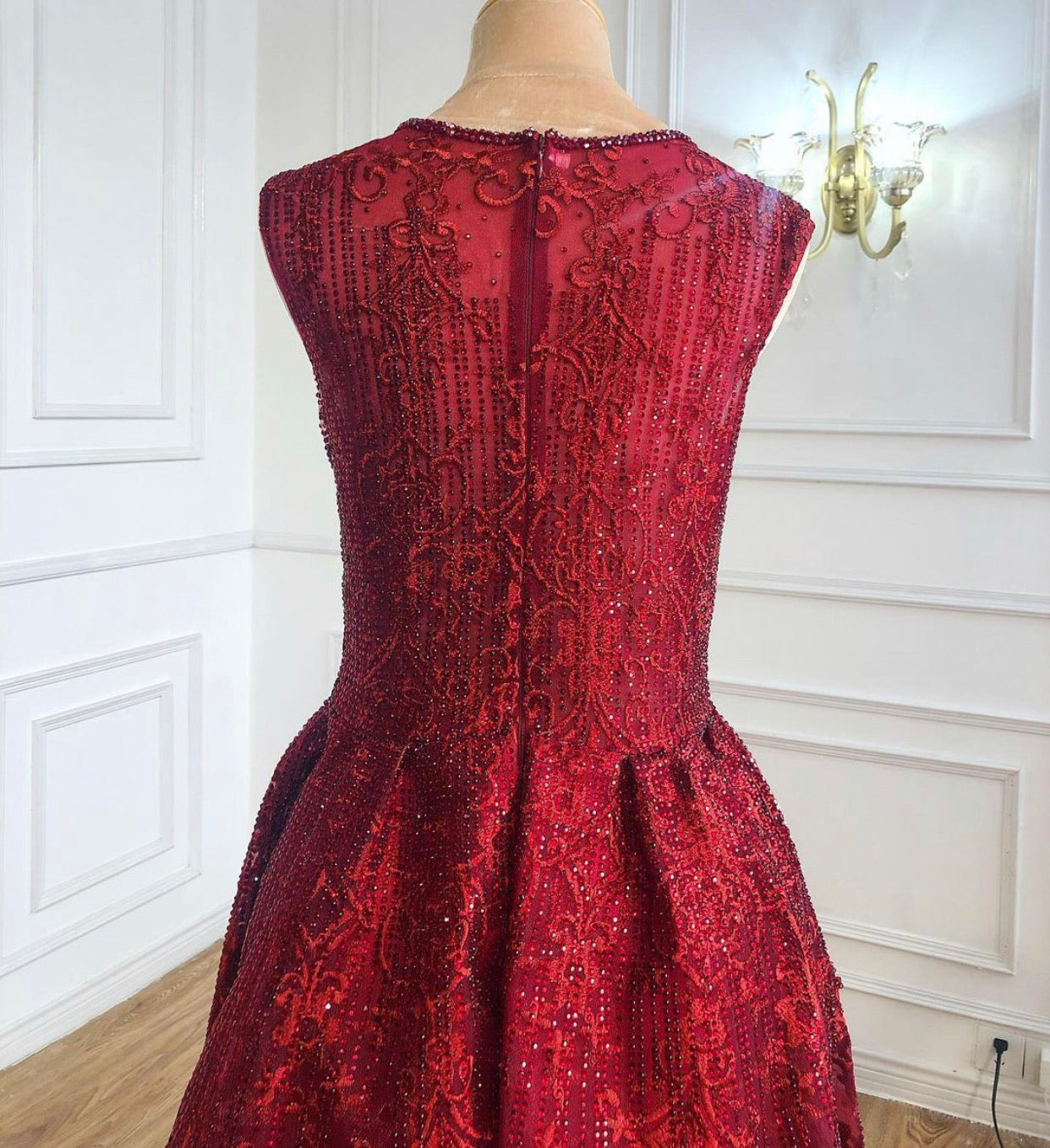 Suzanne Crystal Luxury A-Line Evening Dress Mscooco.co.uk