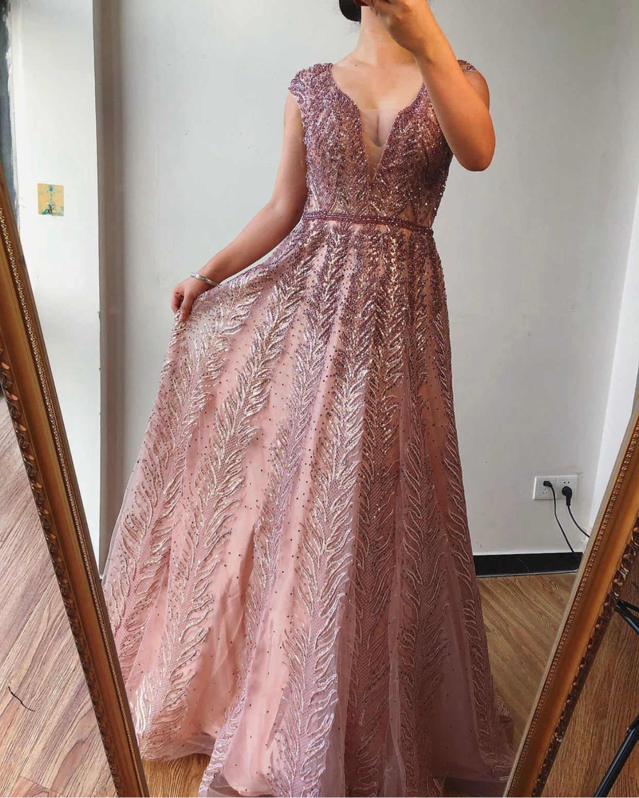 Taylor - Crystal Embellished Maxi Dress Mscooco.co.uk