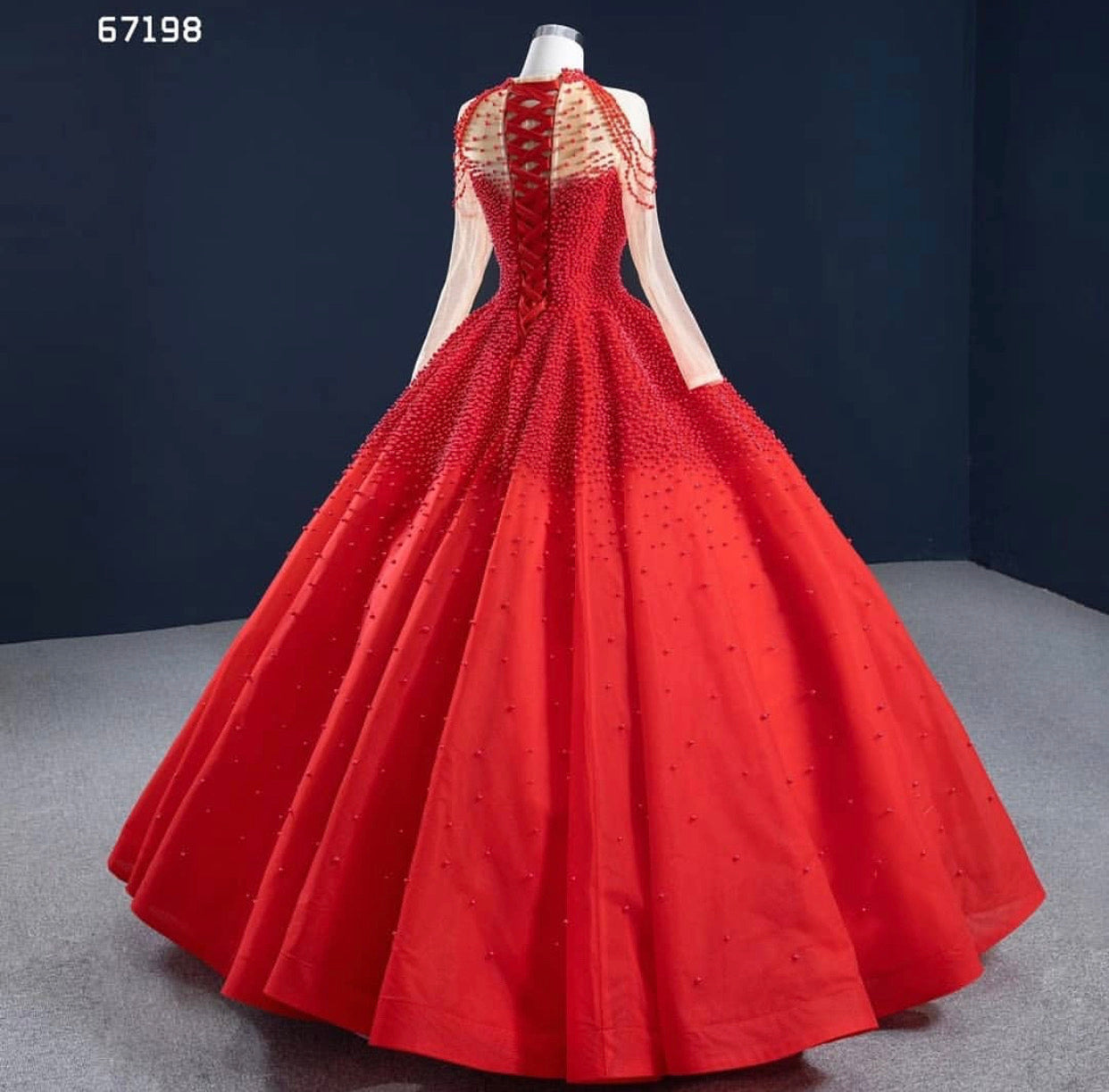 Sophia Red Gown Mscooco.co.uk