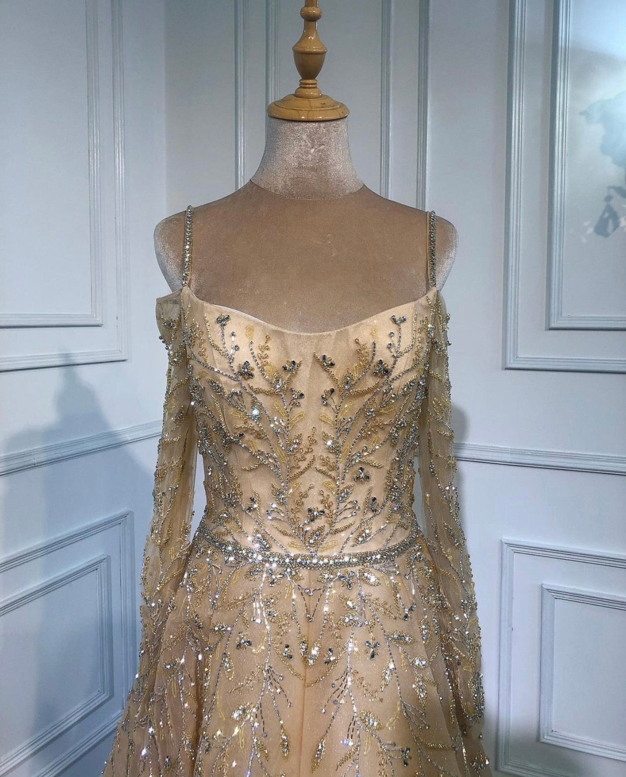 Jazmin Beading Spaghetti Strap Evening Dress Mscooco.co.uk