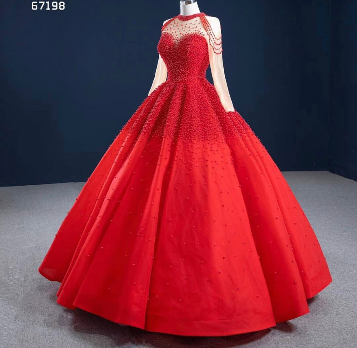 Sophia Red Gown Mscooco.co.uk
