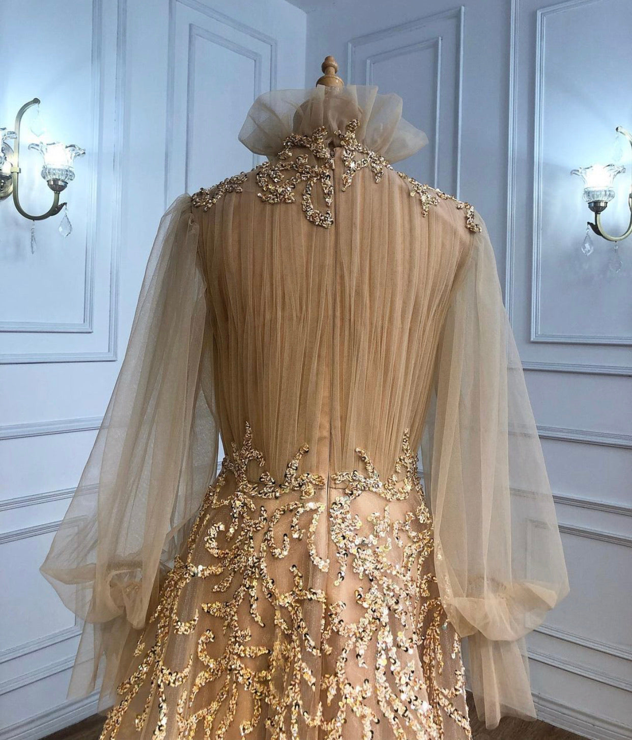 Saoirse A-Line Luxury Beading Evening Dress Mscooco.co.uk
