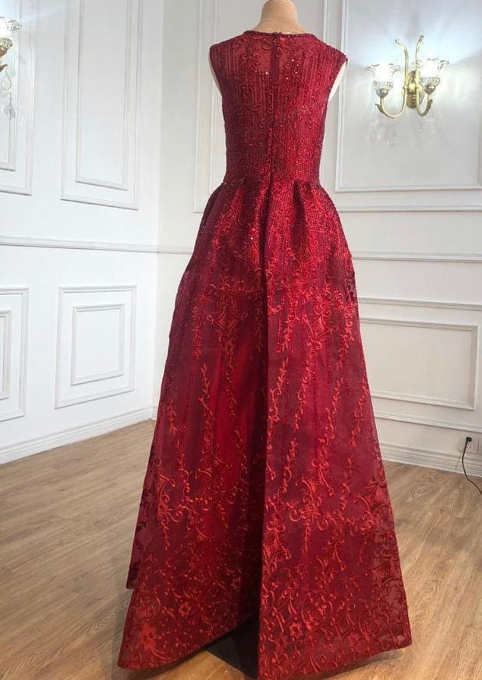 Suzanne Crystal Luxury A-Line Evening Dress Mscooco.co.uk