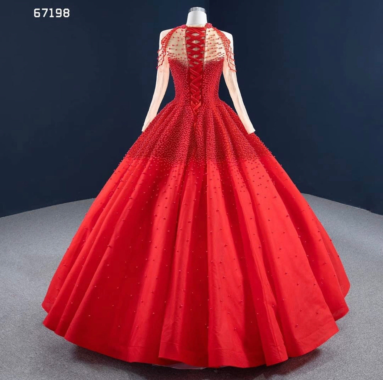 Sophia Red Gown Mscooco.co.uk