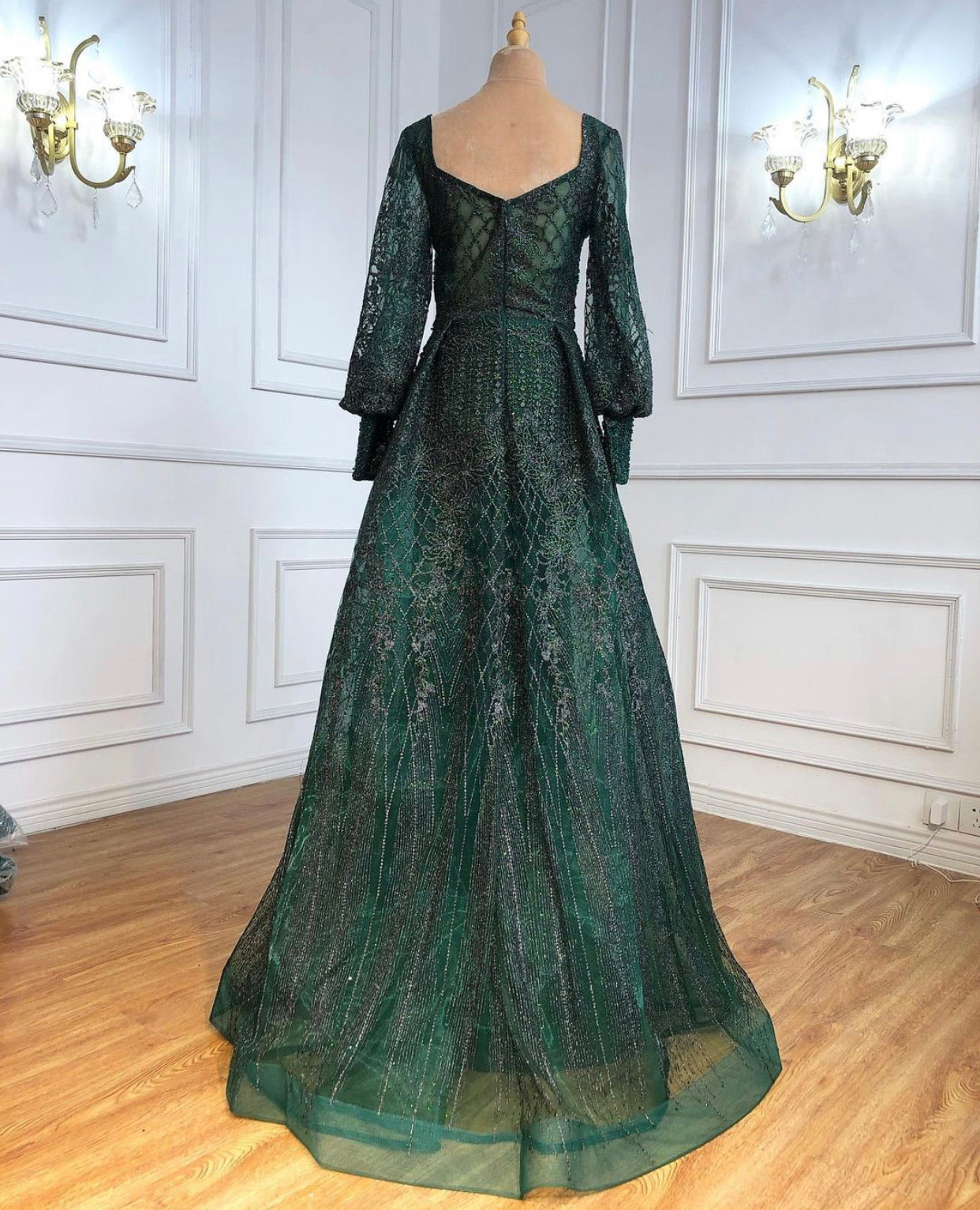 zayana Beading Embellished Evening Gown MSCOOCO