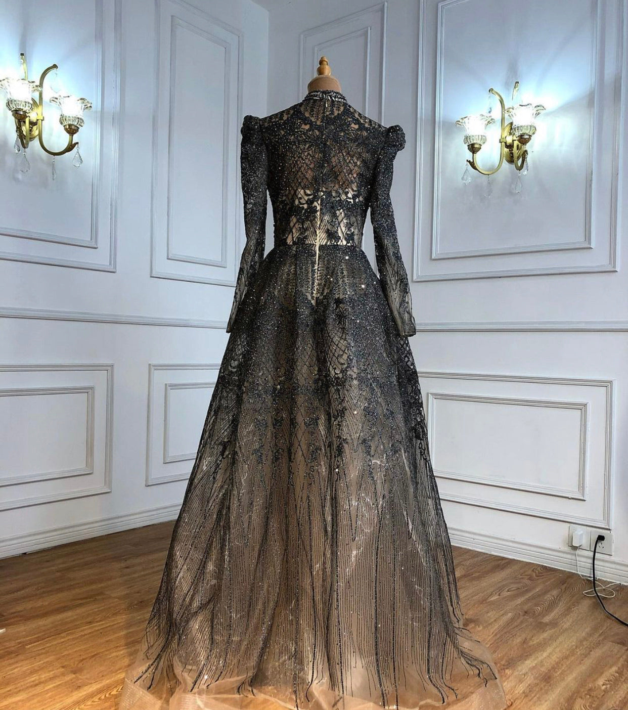 Megan Beading Embellished Evening Gown MSCOOCO