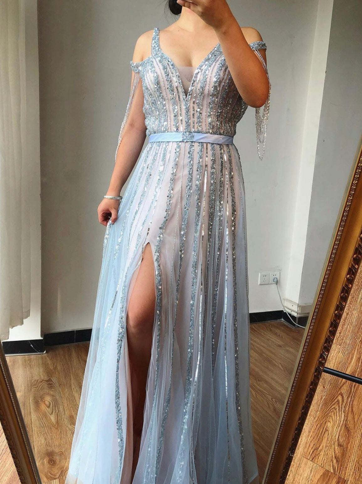 Simone Luxury Beading Sparkle Formal Dress Mscooco.co.uk