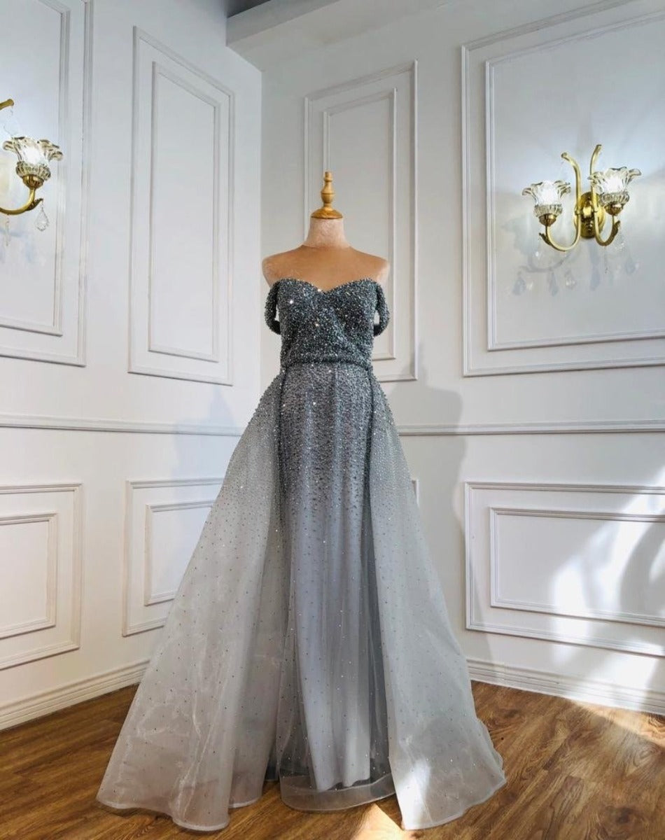 Thylane Off Shoulder Mermaid Luxury Evening Dress Mscooco.co.uk