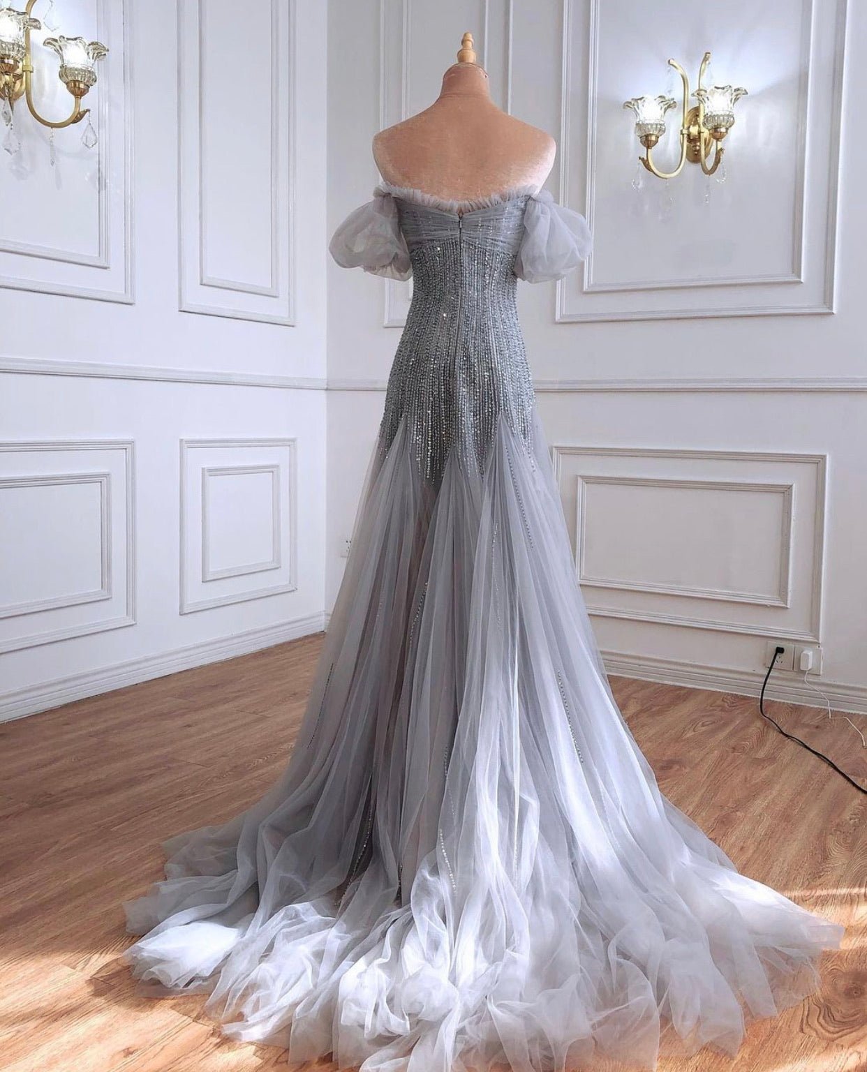 Risette A-Line Beading Sparkle  Luxury Evening Dress Mscooco.co.uk