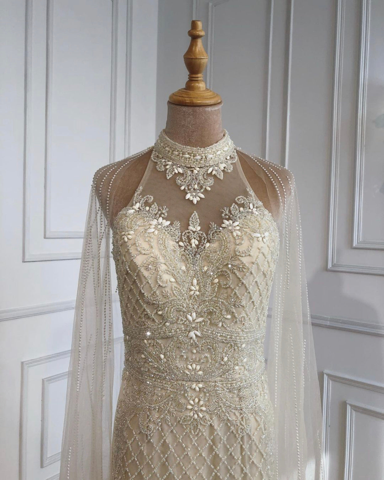 Kaira Luxury Beading With Train Evening Dress Mscooco.co.uk
