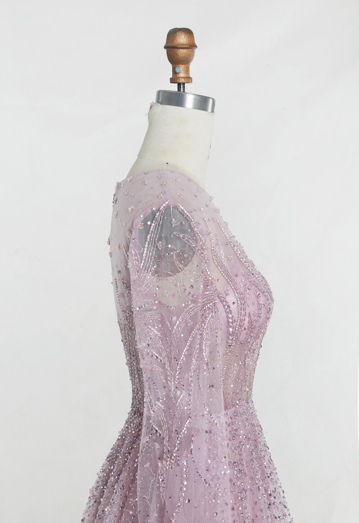 Pink Luxury A-Line Evening Gown Mscooco.co.uk