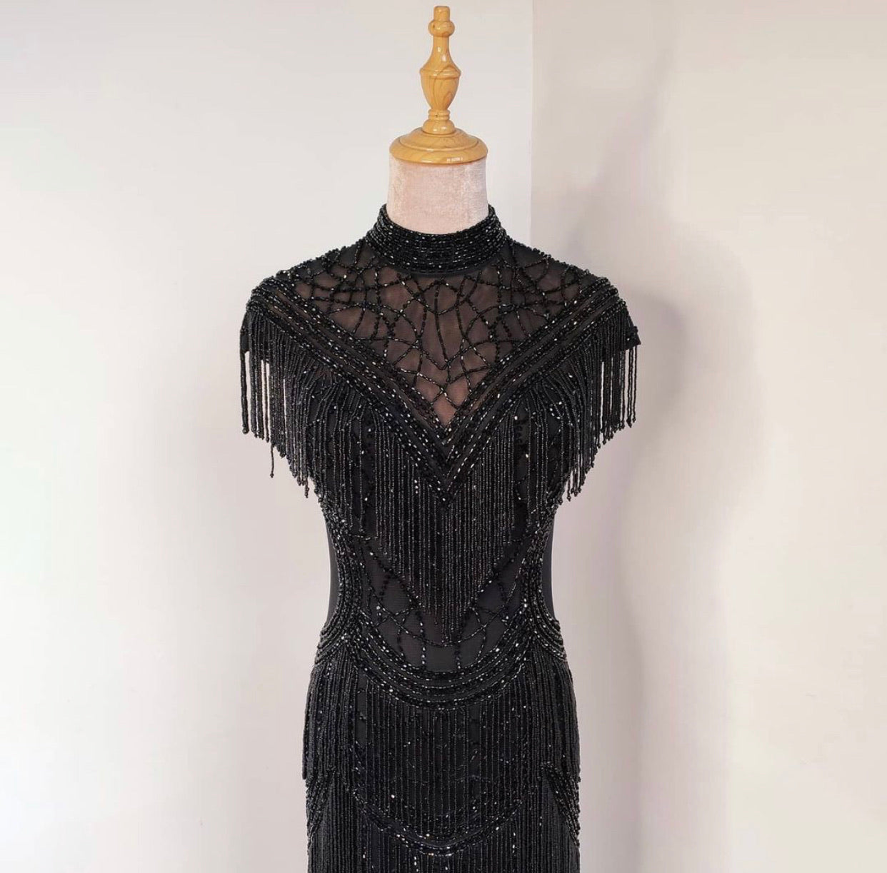 Vanna Beading Tassel Luxury Evening Dress Mscooco.co.uk