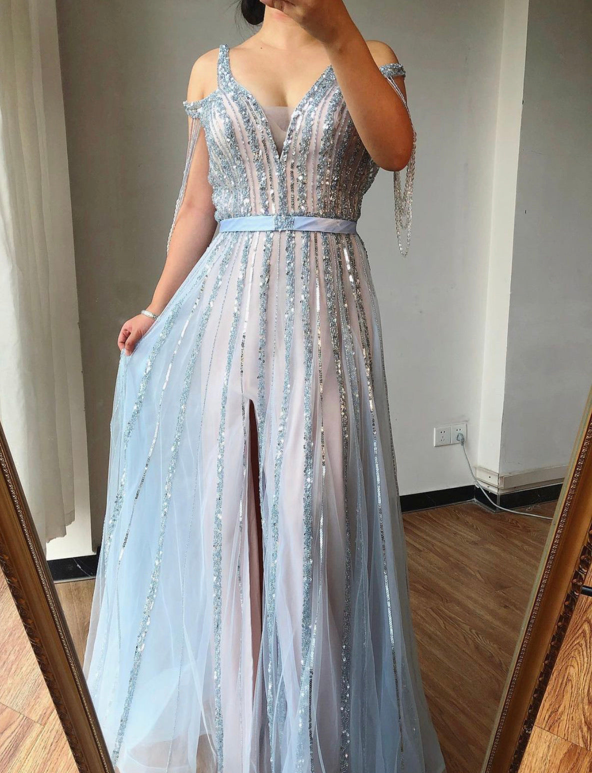 Simone Luxury Beading Sparkle Formal Dress Mscooco.co.uk