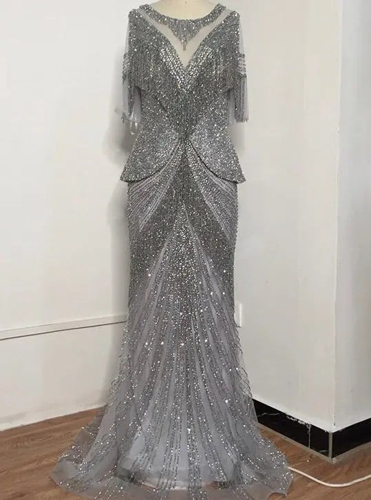 JOVA Luxe Tassel Beading Maxi Dress - Mscooco.co.uk