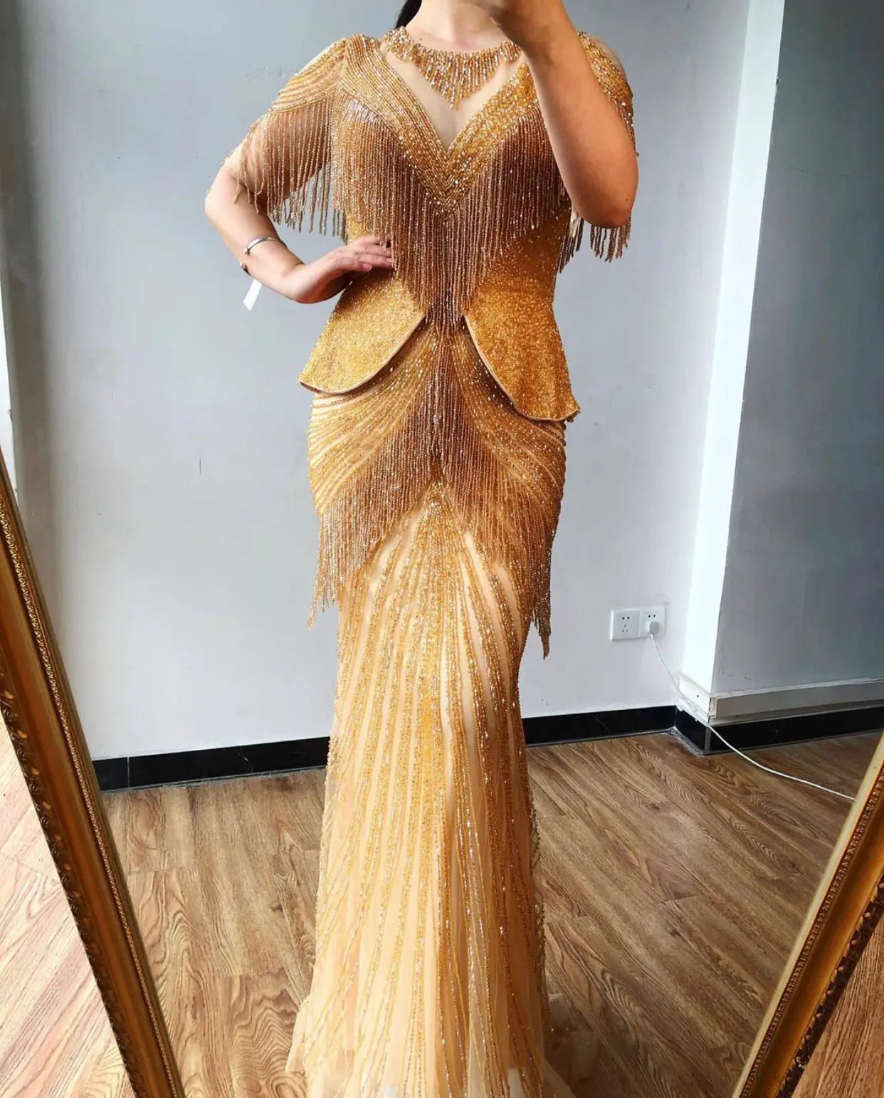 JOVA Luxe Tassel Beading Maxi Dress - Mscooco.co.uk