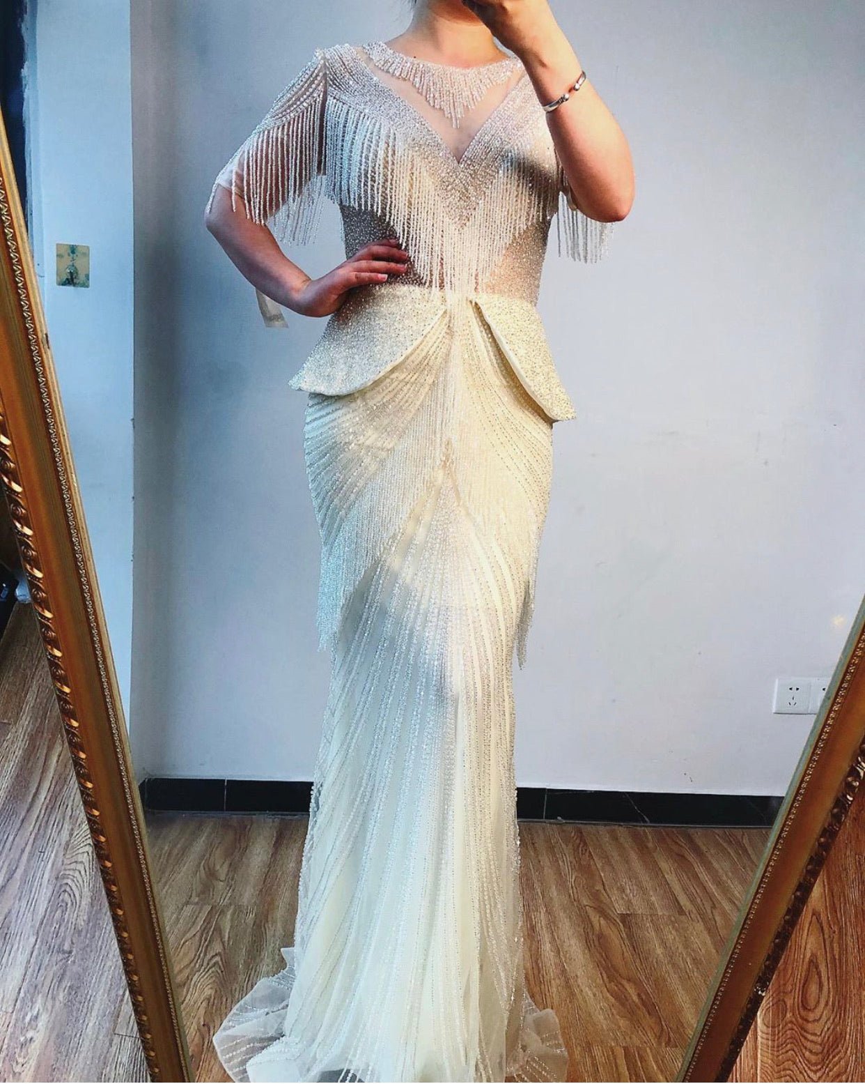 JOVA Luxe Tassel Beading Maxi Dress - Mscooco.co.uk