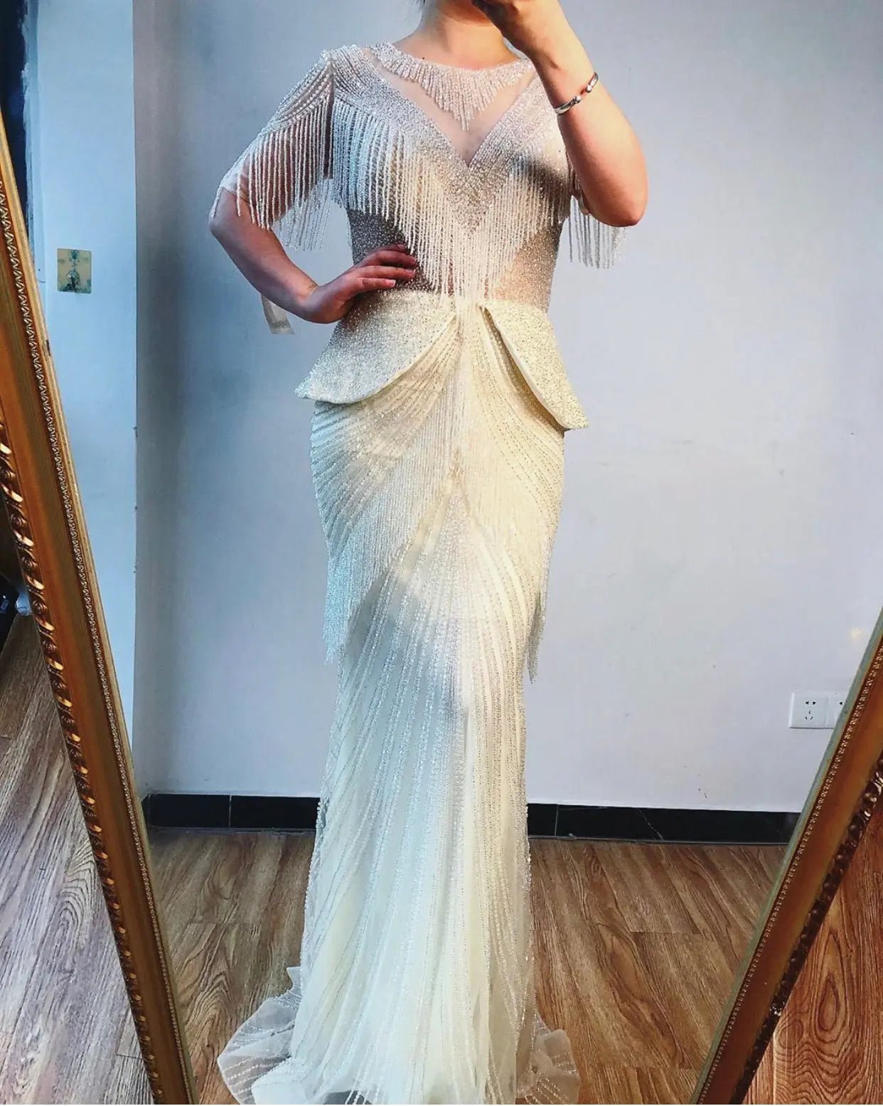 JOVA Luxe Tassel Beading Maxi Dress - Mscooco.co.uk