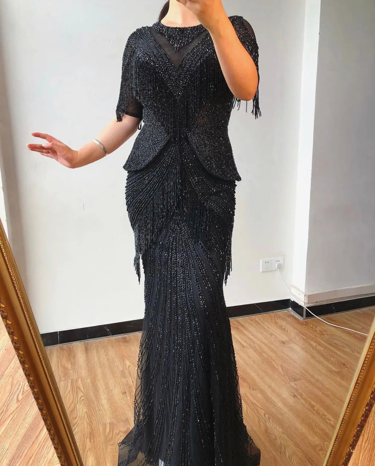 JOVA Luxe Tassel Beading Maxi Dress - Mscooco.co.uk
