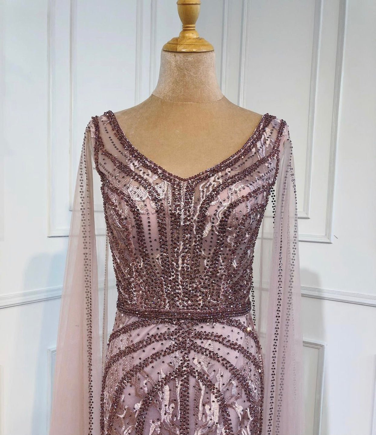 Kenneth luxurious Mermaid Beading Evening Dress - Mscooco.co.uk