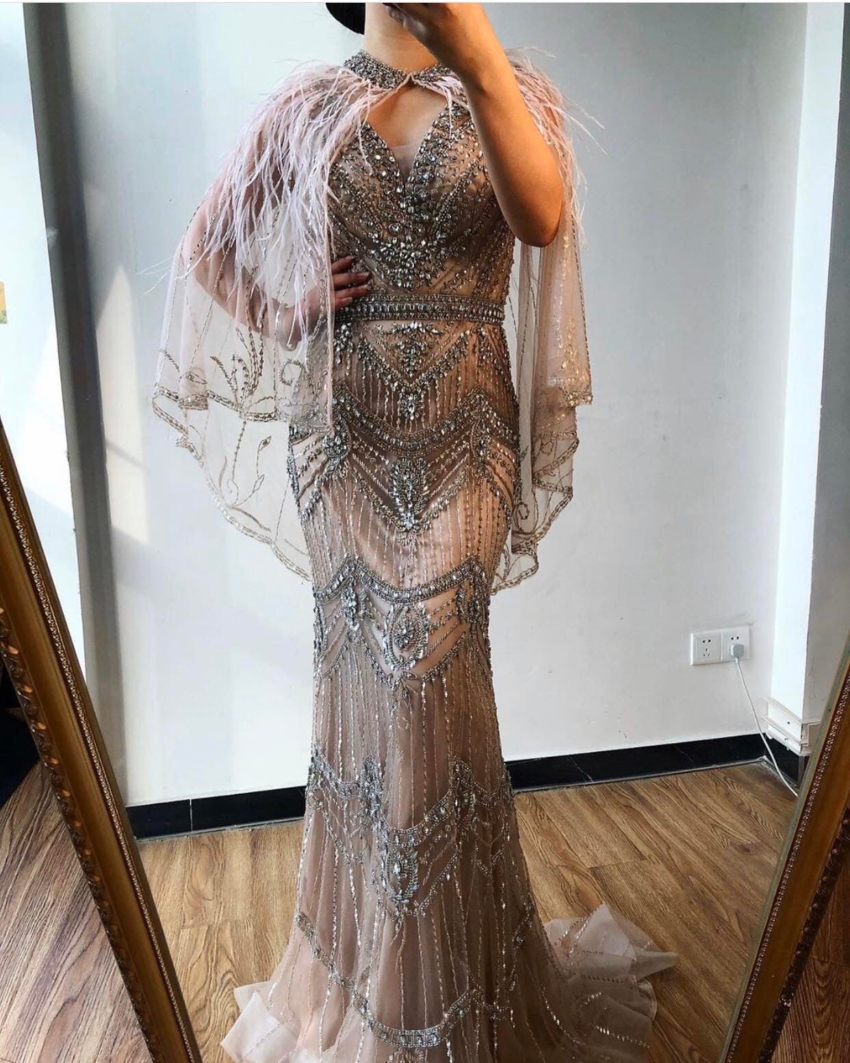 Kourtney - Beaded Embellished Evening Gown - Mscooco.co.uk