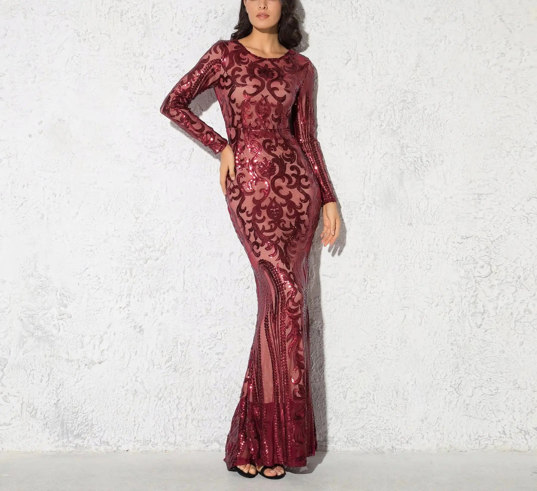 Kseniya - Burgundy - Mscooco.co.uk