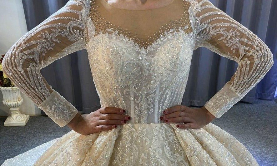 Lace wedding dress - Mscooco.co.uk