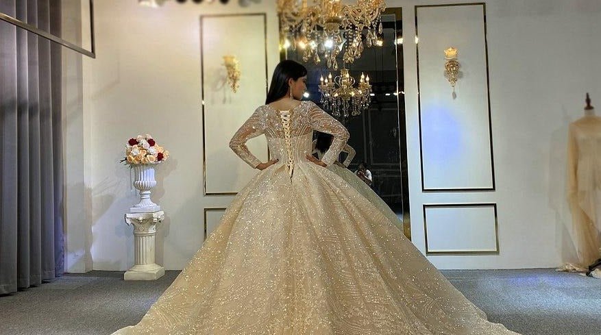 Lace wedding dress - Mscooco.co.uk