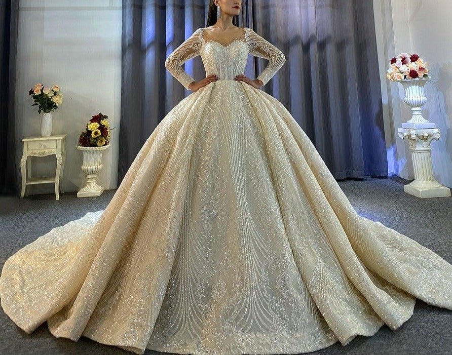 Lace wedding dress - Mscooco.co.uk