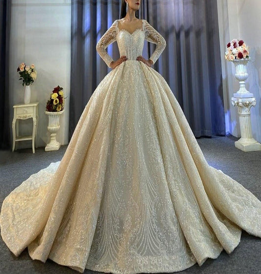 Lace wedding dress - Mscooco.co.uk