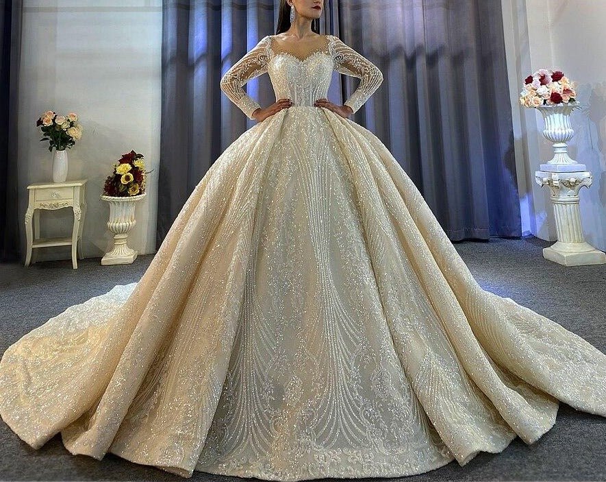 Lace wedding dress - Mscooco.co.uk