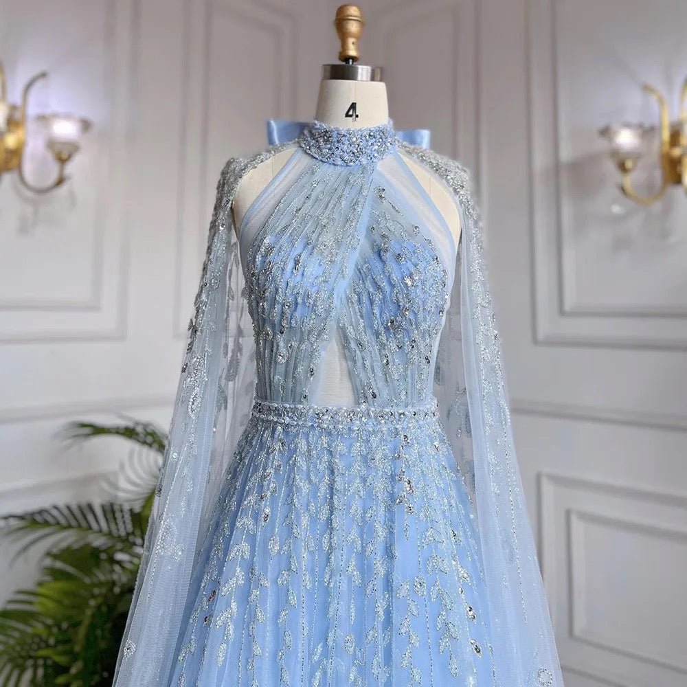 Laurent Luxurious Heavily Beaded Embellished Evening Dress - Mscooco.co.uk