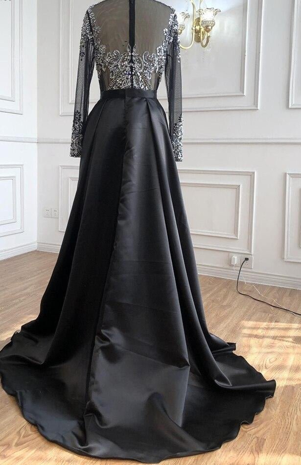 Leannaa Luxury Mermaid Train Evening Dress - Mscooco.co.uk