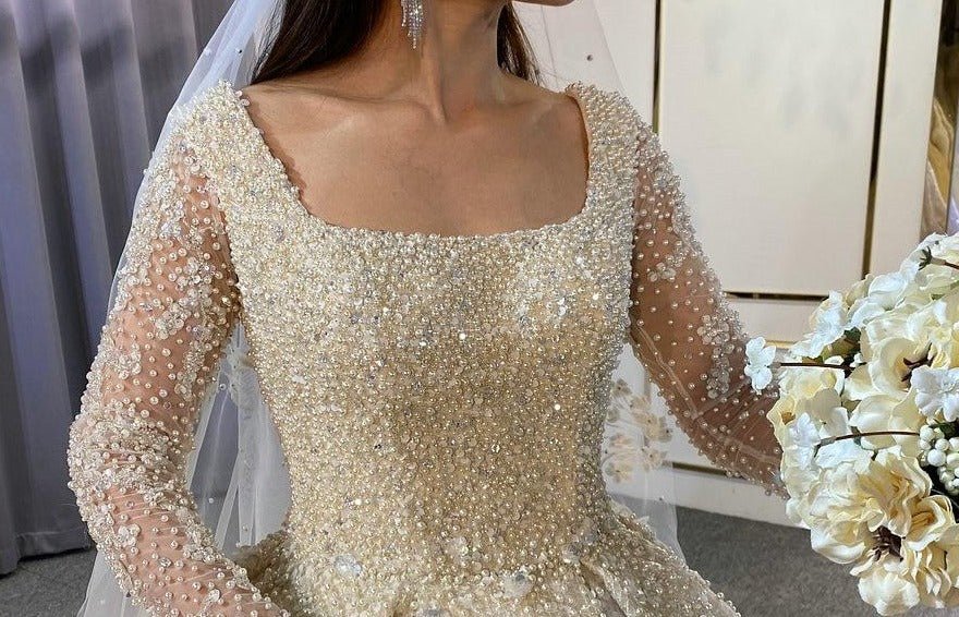 Long Sleeves Lace Wedding Dress 2021 - Mscooco.co.uk