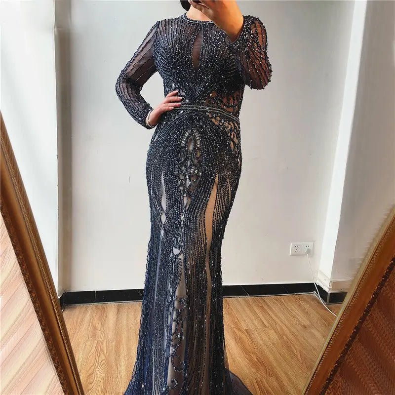 Luriana Beading Embellished Evening Dress - Mscooco.co.uk