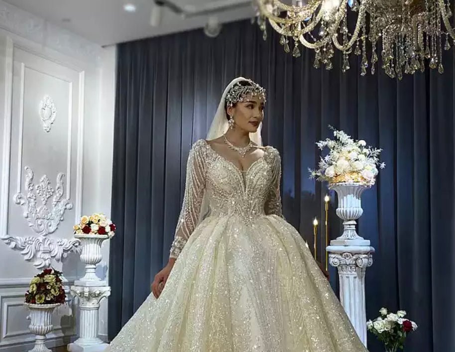 Luxury Beautiful Lace Wedding Gown - Mscooco.co.uk