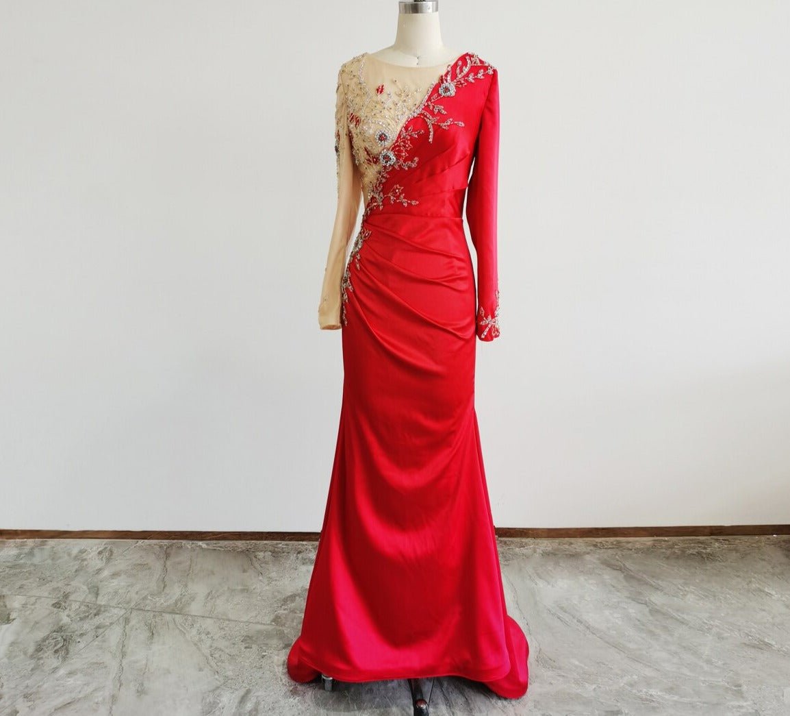 Luxury Diamond Mermaid Beading Formal Dress - Mscooco.co.uk