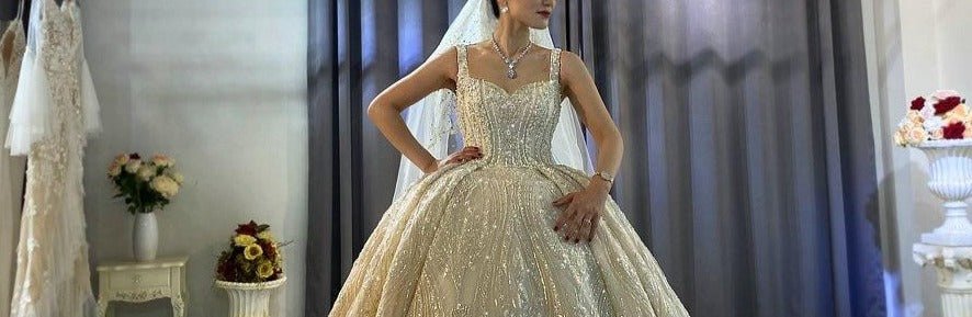 Luxury Full Beading Lace Wedding Dress - Mscooco.co.uk