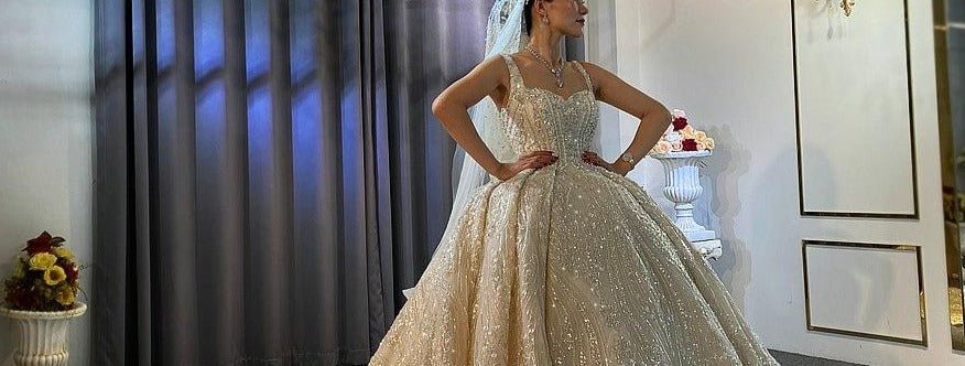 Luxury Full Beading Lace Wedding Dress - Mscooco.co.uk