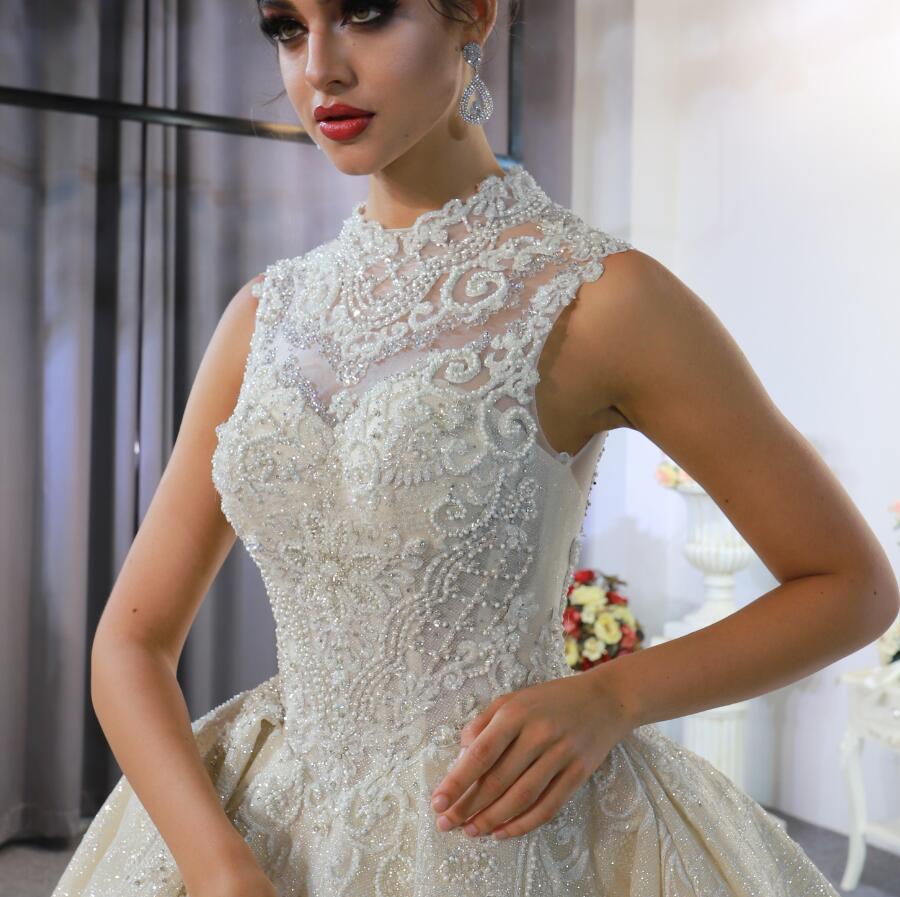 Luxury Full Beading Lace Wedding Dress - Mscooco.co.uk